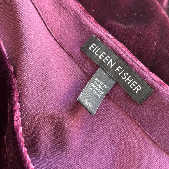 Eileen Fisher Velvet Tunic Top Women's Silk Blend 3/4 Sleeve EUC - Picture 8 of 10
